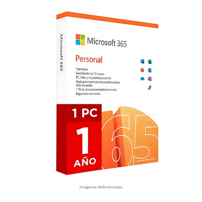 Licencia Microsoft Office 365 Personal Licenciamiento Virtual (ESD) 1PC/Mac