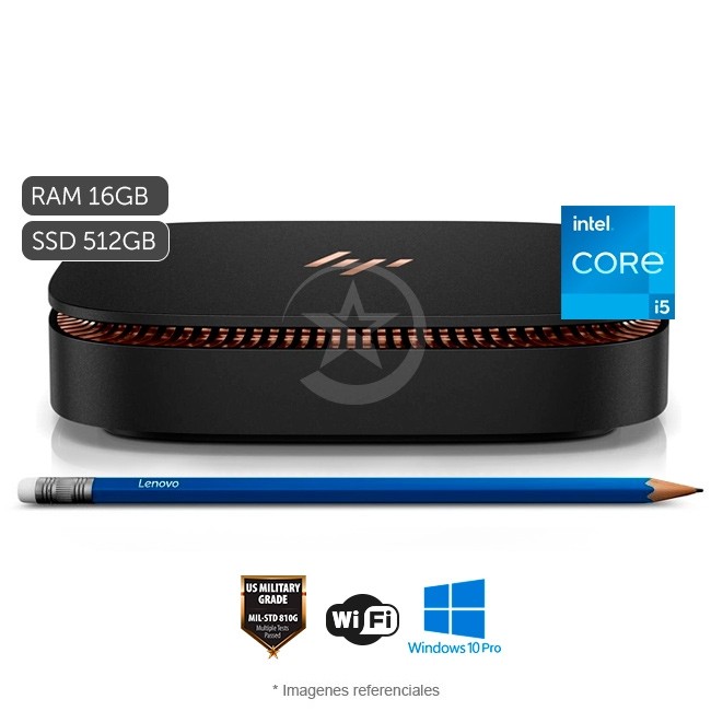 Mini-PC HP Elite Slice G2, Intel Core i5 7500T 2.5GHz, RAM 16GB, SSD 512GB, Wi-Fi, Bluetooth, Windows 10 Enterprise