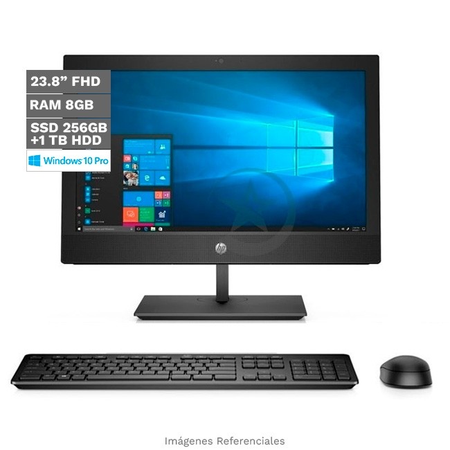 PC HP Todo en Uno ProOne 400 G4, Intel Core i5-8500T Hasta 3.5 GHz, RAM 16GB, SSD 256GB + HDD 1TB, DVD, LED 23.8" Full HD, Windows 10 Pro