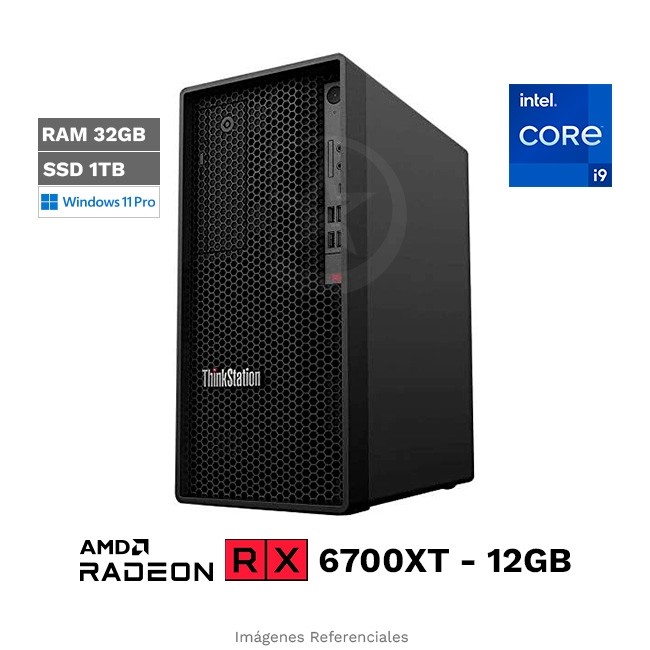 PC Workstation Lenovo Thinkstation P350 Torre, Intel Core i9-11900K Hasta 5.3 GHz, RAM 32GB, SSD 1TB, 12 GB AMD Radeon RX6700XT, Windows 11 Pro