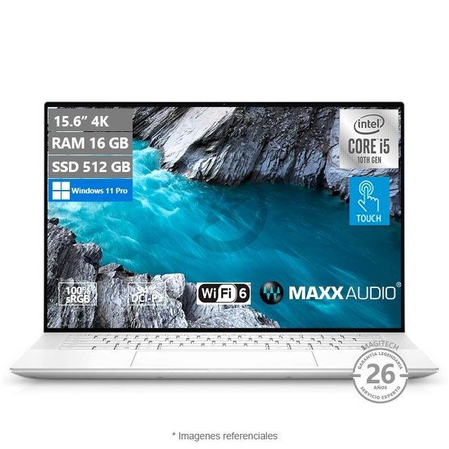 Laptop DELL XPS 15 9500 Touch, Intel Core i5-10300H Hasta 4.5 GHz, 16GB RAM, 512GB SSD, Pantalla 15.6" 4K UHD+ Touch AdobeRGB 100% - HDR 400 DolbyVision, Windows 11 Pro (Deluxe Laptop)