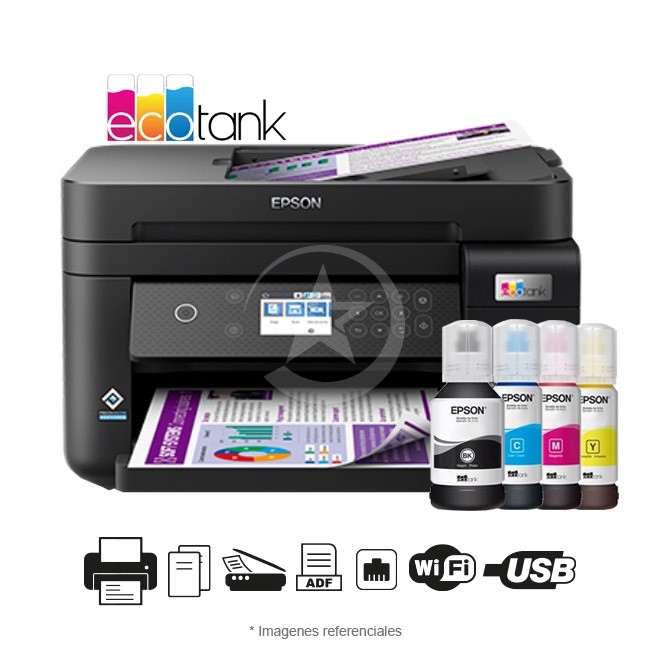 Impresora EPSON Multifuncional Ecotank L6270 - A4 / Impresión automática a doble cara (Dúplex) / ADF / Red / Wi-Fi Direct®