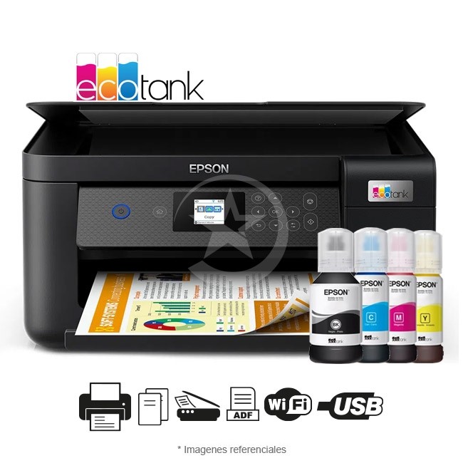 Impresora EPSON Multifuncional Ecotank L4260 - A4 / Impresión automática a doble cara (Dúplex) / USB 2.0 / Wi-Fi Direct®
