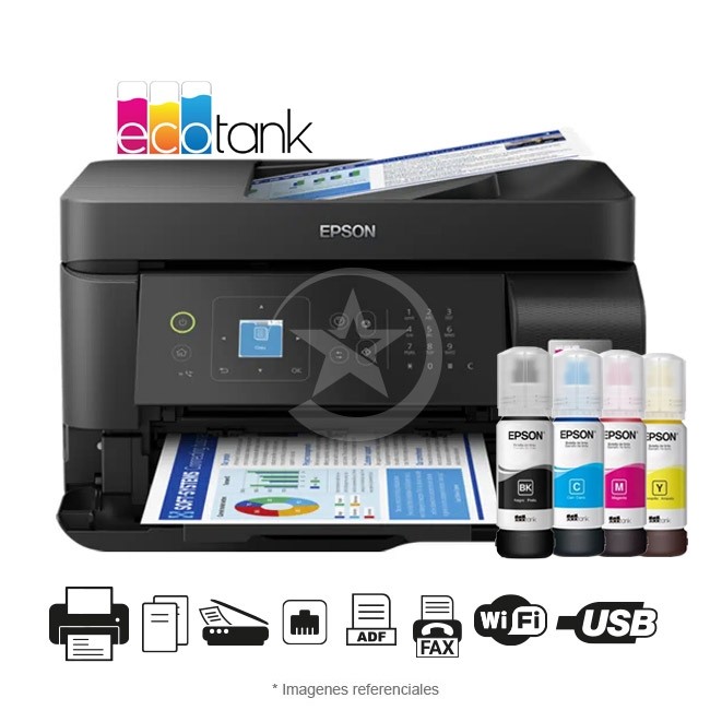 Impresora EPSON Multifuncional Ecotank L5590- A4 / ADF / LAN-RJ45 / FAX / USB 2.0 / Wi-Fi Direct®