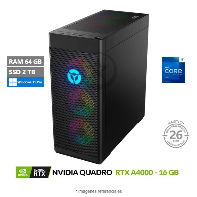 PC Lenovo Legion Tower T7 34IAZ7 Gaming, Intel Core i9-12900K Hasta 5.2 GHz, RAM 32GB, SSD 1TB, 16GB NVIDIA GeForce RTX 5070Ti, PSU 850W Gold, Wi-Fi 6E, Windows 11 Home