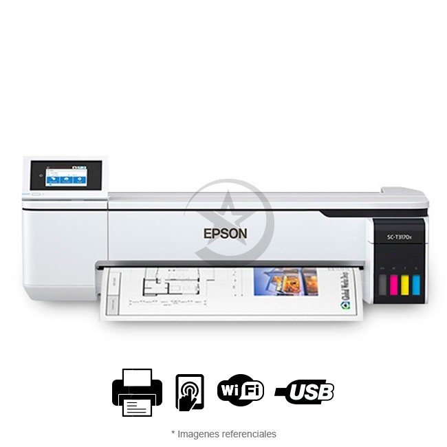 Plotter Epson SureColor T3170X, 24'' - Formato A1/D, Panatalla de 4.3'', Alta velocidad con Sistema de tinta continua, Wi-Fi
