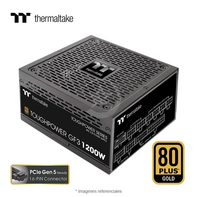 Fuente_poder Thermaltake Toughpower GF3, 1200W, 80 Gold Certified PCIe Gen 5, formato ATX, negro