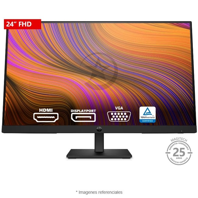 Monitor HP Pro 324pf, FHD 23.8'' IPS, Display Port, HDMI, VGA, VESA, Modo de luz azul baja (Certificación TÜV)