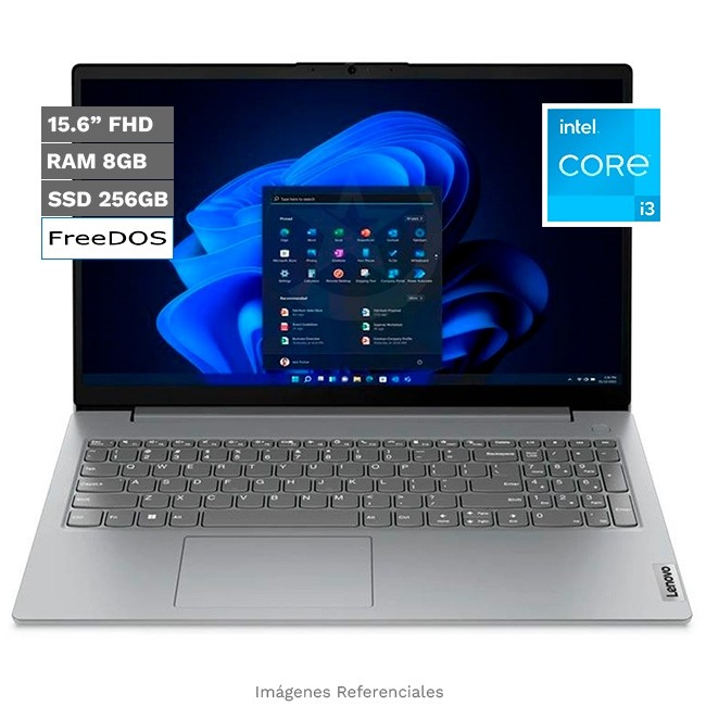 Laptop Lenovo V15 G4, Intel Core i3-1315U Hasta 4.5 GHz, RAM 8GB, SSD 256GB, Intel UHD Graphics, LED 15.6" Full HD