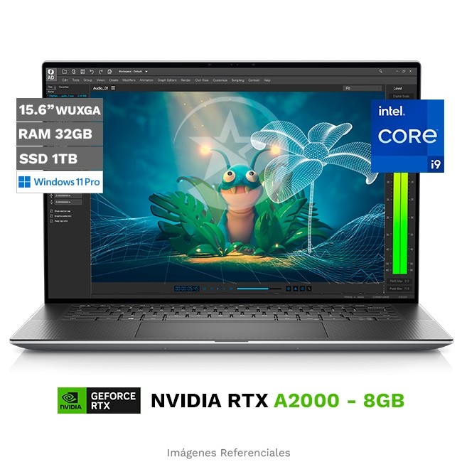 Laptop Dell Workstation Precision 15 5570, Intel Core i9-12900H Hasta 5.0 GHz, RAM 32GB, SSD 1TB, 8GB NVIDIA RTX A2000, LED 15.6'' WUXGA, Windows 11 Pro