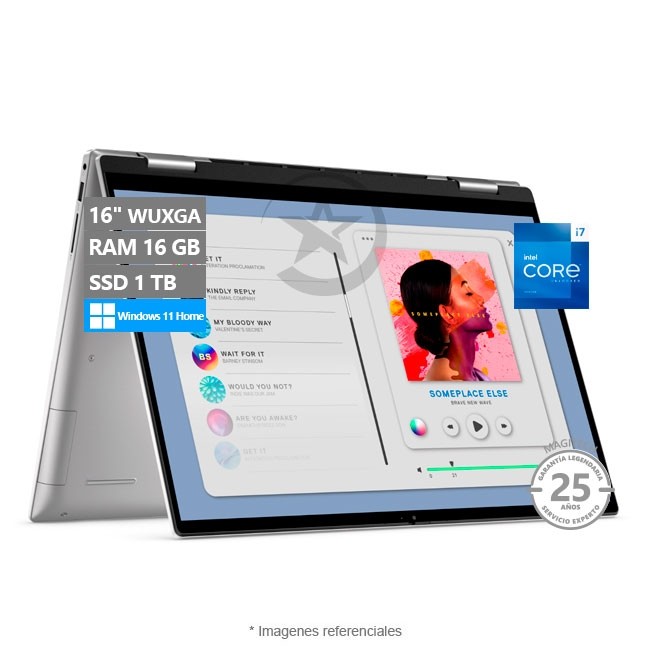 Laptop Dell Inspiron 7630 2 en 1, Intel Core i7-1360P Hasta 5.0 GHz, RAM 16GB, SSD 1TB, Pantalla LED 16" Full HD+,Táctil, 100% sRGB, Windows 11 Home