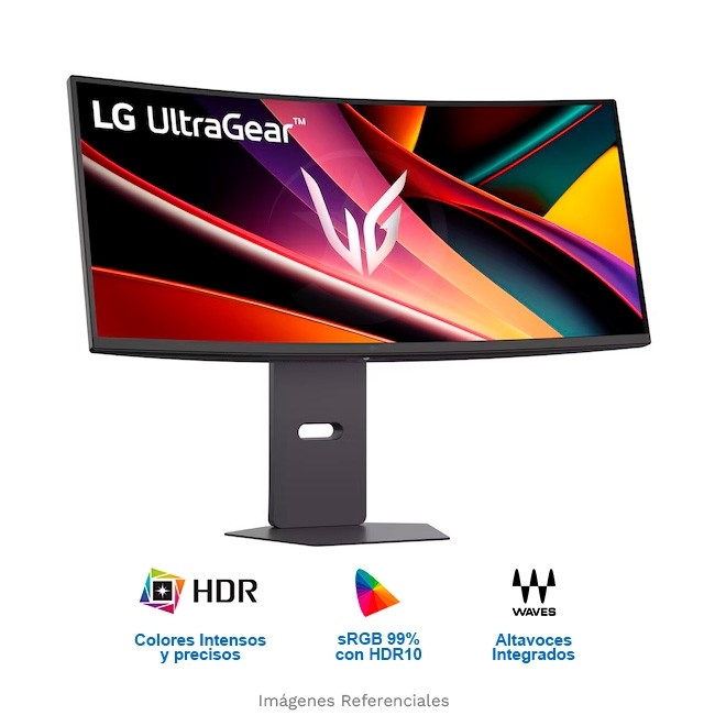 Monitor LG UltraGear 34G600A Gaming, 34" VA WQHD (3440x1440), Curvo (1800R), 21:9, HDMI, DP, Parlantes, auriculares, 160Hz, 1ms, sRGB 99% (CIE1931), AMD FreeSync Premium