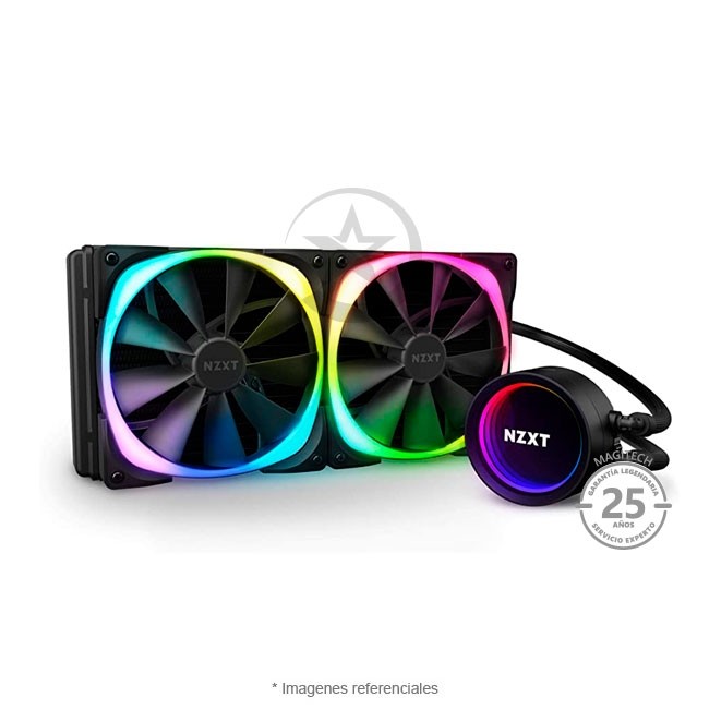Sistema de enfriamiento liquido NZXT Kraken X63 RGB Liquido, Doble Ventilador RGB de 280mm, White Edition Premium