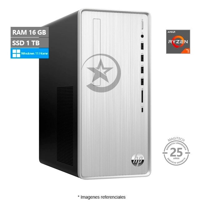 PC HP Pavilion TP01-2234, AMD Ryzen 7 5700G Hasta 4.6GHz, RAM 16GB, SSD 1TB, AMD Radeon Graphics , Wi-Fi, BT, Windows 11 Home