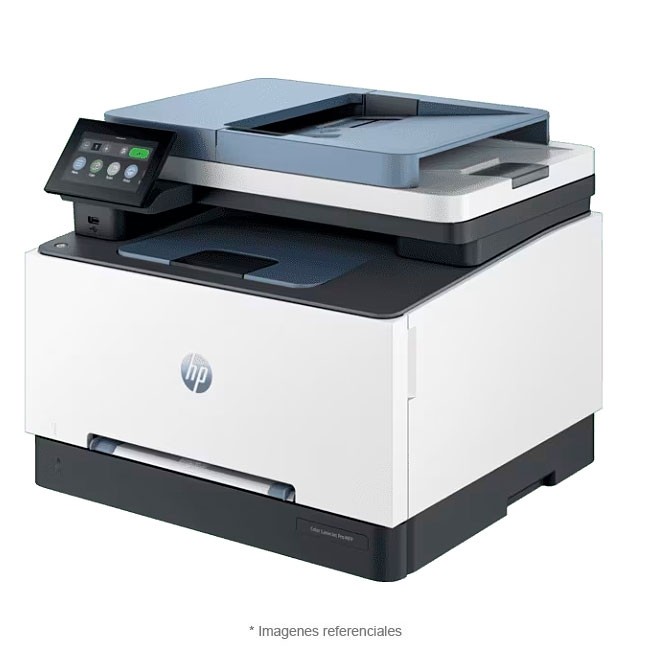 Impresora HP Multifuncional Color LaserJet Pro 3303FDW, ADF, 21 ppm, Impresión Doble Cara, USB 2.0 Frontal, FAX, LAN, Wi-Fi, Color/BNegro