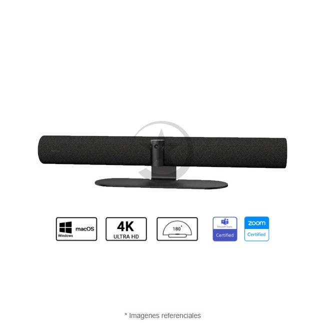 Jabra PanaCast 50 - Cámara de video inteligente para reuniones 4K panorámica de 180°, cámara web gran angular fácil, Full-Duplex Audio, 2 Woofers