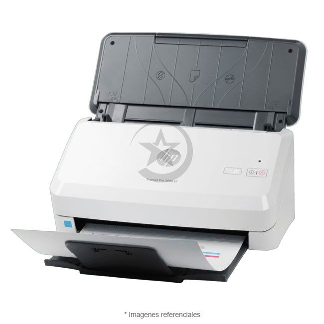 Scanner HP Scanjet Pro 2000 S2 con Alimentador de hojas, USB 3.0, Programación de trabajos recurrentes, Escaner a color de Doble Cara, Software OCR