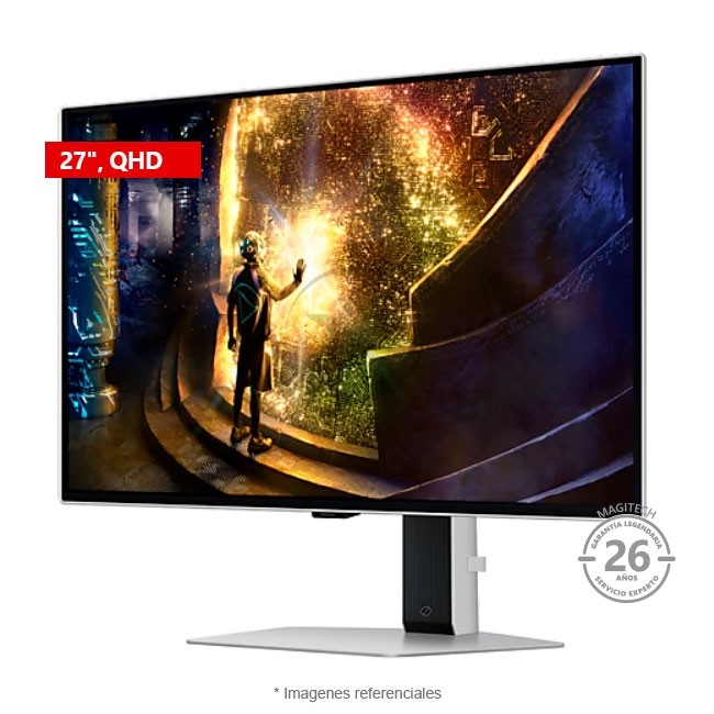 Monitor Samsung Gamer Odyssey G6 LS27DG612SLXPE de 27" QHD (2560x1440), Refresco de 240Hz, 0.03 ms, HDMI, DP, AMD FreeSync Premium, Compatible con G-Sync
