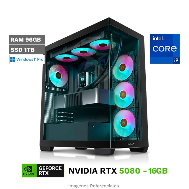 PC Magicstation DesignGrid, Intel Core i9-14900KF Hasta 6.0 GHz, RAM 96GB, MB Z790, SSD 1TB, 16GB NVIDIA GeForce RTX 5080, Water Cooling, Wi-Fi 6E, Windows 11 Pro