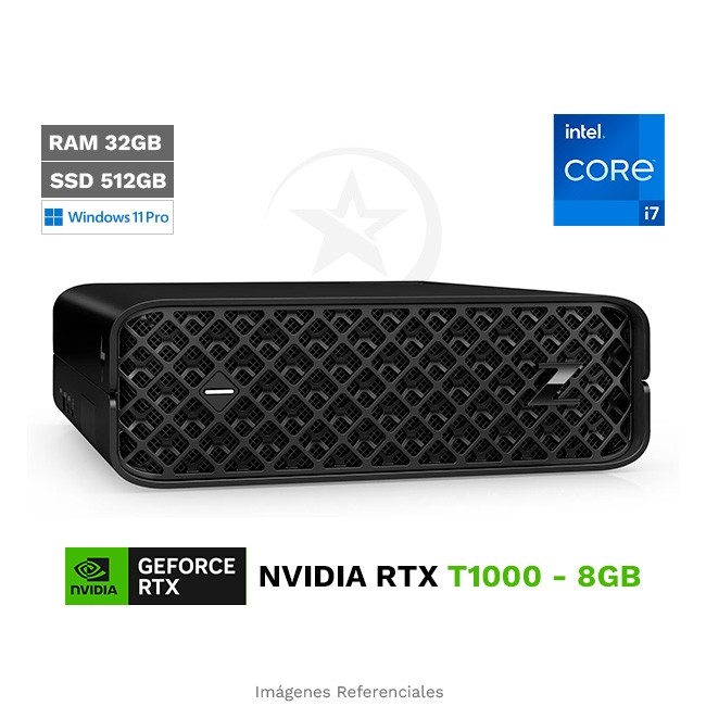 PC WorkStation HP Z2 G9 Mini, Core i7-14700K Hasta 5.6 GHz, RAM 32GB, SSD 512GB, 12GB NVIDIA Quadro RTX A2000, Windows 11 Pro