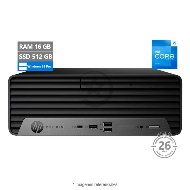 PC HP ProDesk 400 G9 SFF, Intel Core i5-14500 (vPRO) Hasta 5.0, RAM 16GB, SSD 512GB, Wi-Fi 6E, Bluetooth, Windows 11 Pro