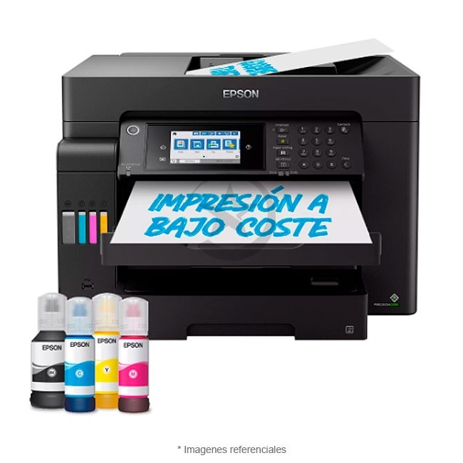 Impresora EPSON EcoTank Pro ET-16600 (4-en-1), Gran Formato A3, ADF de copia y escaneo Duplex A4/A3, USB, Ethernet, FAX, Bandeja dual de hojas, Impresión sin bordes, Sistema continuo Supertank
