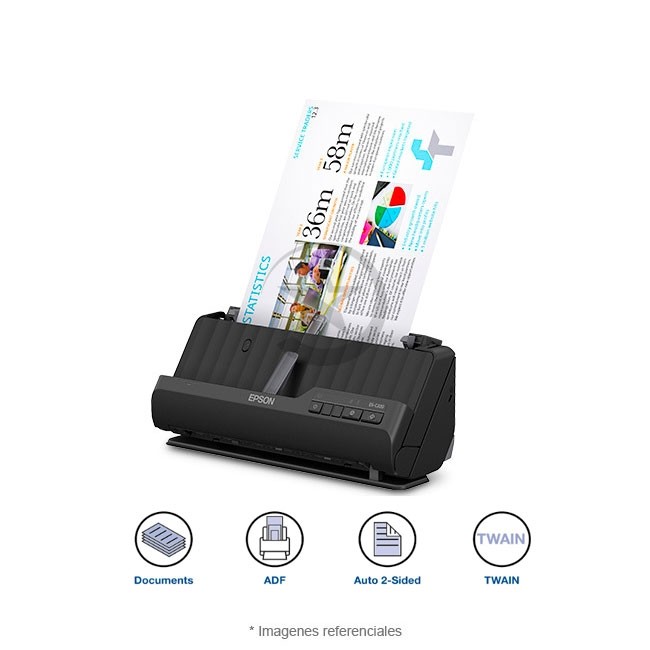 Scanner Compacto Epson WorkForce ES-C220 de escritorio compacto/ alimentador automático de documentos/ USB