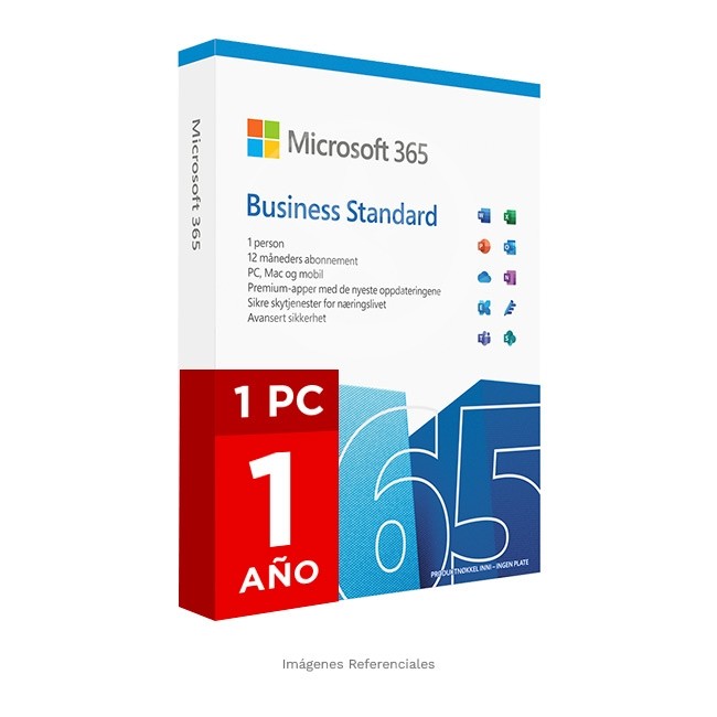 Licencia Microsoft 365 Business Standard Licenciamiento Virtual (ESD) 1 Usuario / 1 Año