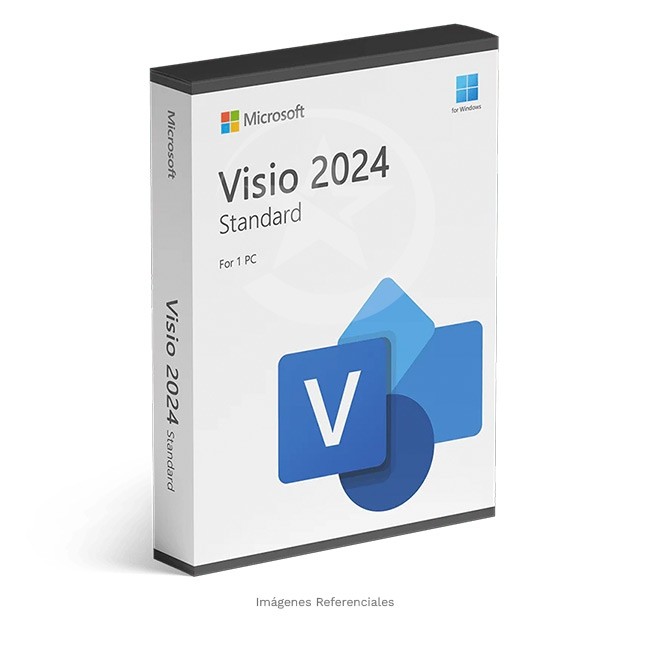 Licencia Microsoft Visio Standard 2024 Licenciamiento Virtual (ESD) Multilenguaje / 1 PC