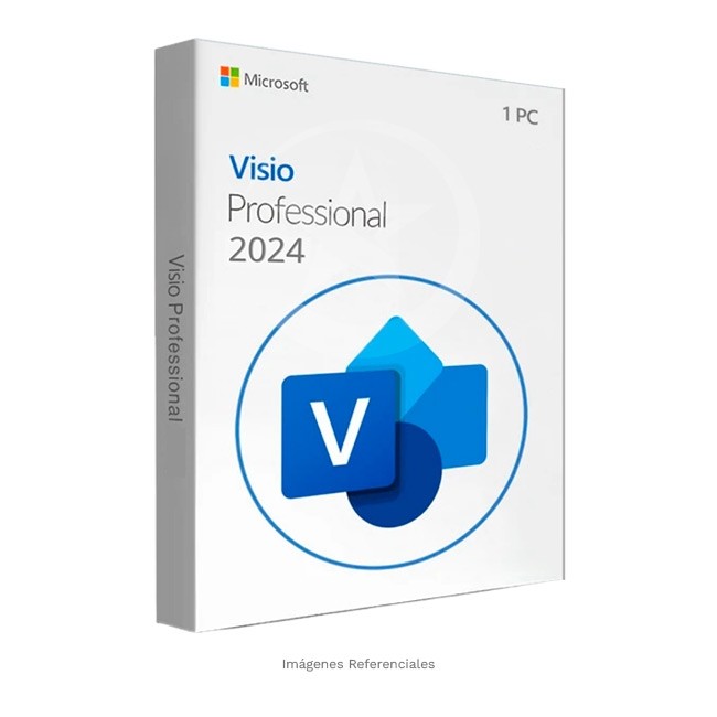 Licencia Microsoft Visio Professional 2024 Licenciamiento Virtual (ESD) Multilenguaje / 1 PC