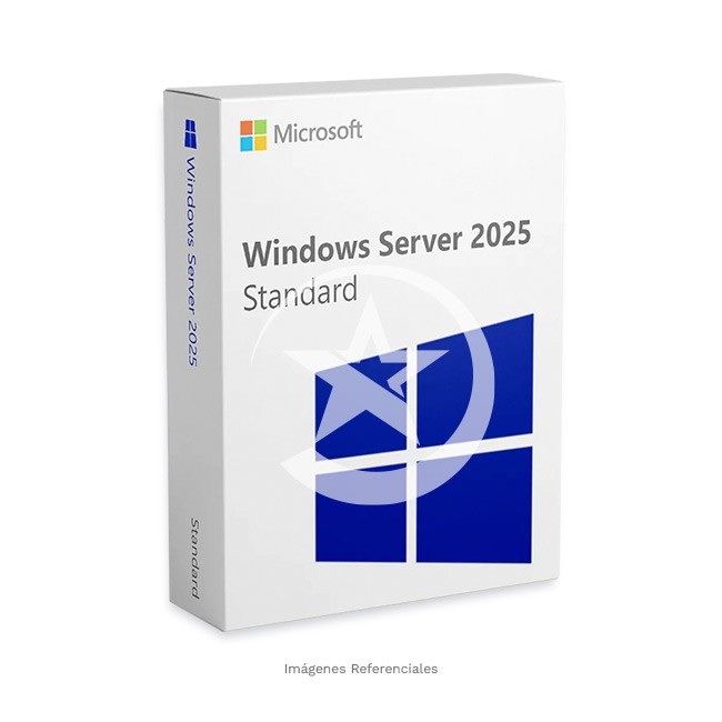 Licencia Microsoft Windows Server Standard 2025, 16 Cores-64 Bits, DVD, Español (OEM)