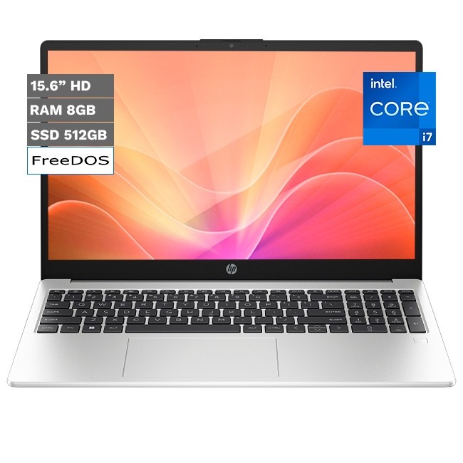 Laptop HP 250 G10, Core i7-1355U Hasta 5.0GHz, RAM 8GB, SSD 512GB, 15.6'', Freedos