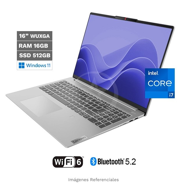 Laptop Lenovo IdeaPad Slim 5 16IRU9, Core 7 150U Hasta 5.4 GHz, RAM 8GB, SSD 512GB, LED 16" FHD, Windows 11 Home