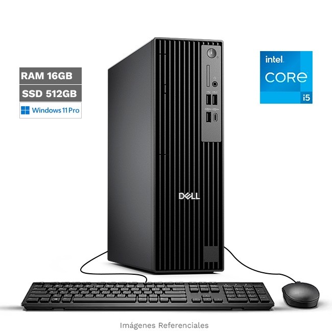 PC Dell Pro Slim QCS1250 (SFF), Intel Core i5-14500 Hasta 5.4 GHz, RAM 16GB, SSD 512 GB, Windows 11 Pro