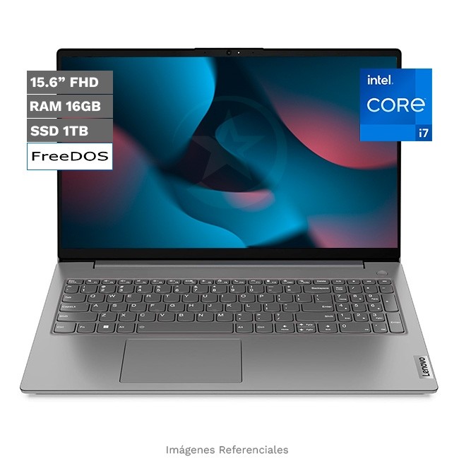 Laptop Lenovo V15 G5, Intel Core i7-13620H Hasta 4.9 GHz, RAM 16GB, SSD 1TB, LED 15.6" Full HD, Wi-Fi, Bluetooth