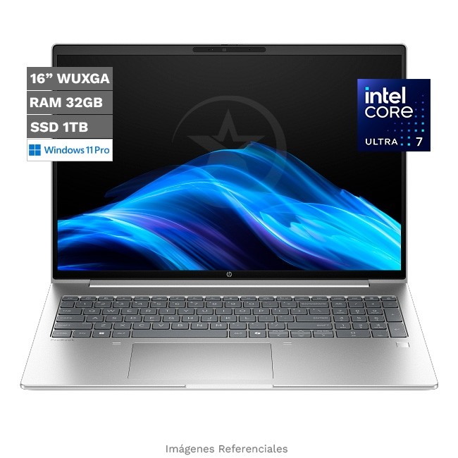 Laptop HP ProBook 4 AIG1i (16''), Core Ultra 7 255U Hasta 5.2 GHz, RAM 32GB, SSD 1TB, LED 16" WUXGA, Windows 11 Pro