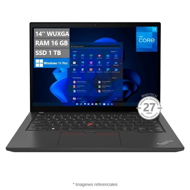Laptop Lenovo ThinkPad T14 Gen 3, Core i7-1255U 3.5GHz, RAM 16GB, SSD 1TB, LED 14" WUXGA, Windows 11 Pro