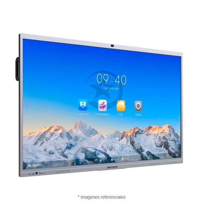 Pantalla Interactiva HIKVISION (HK-DS-D5C75RB/B) de 75", Touch, Sistemas duales de Android y Windows, Resolución 4K, Bocinas Integradas, Webcam