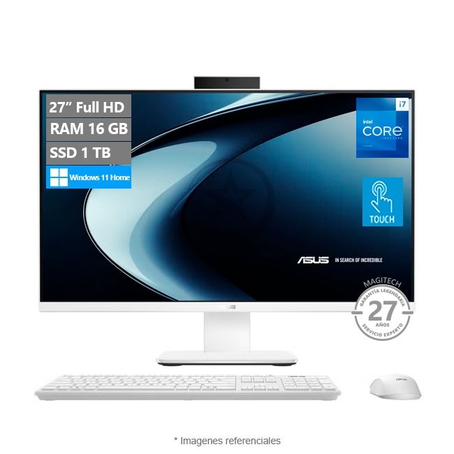 PC ASUS Todo-en-Uno V470VA, Intel Core i7-13620H Hasta 4.9GHz, RAM 16GB, SSD 1TB, LED 27" Full HD, Touchscreen, Windows 11 Home