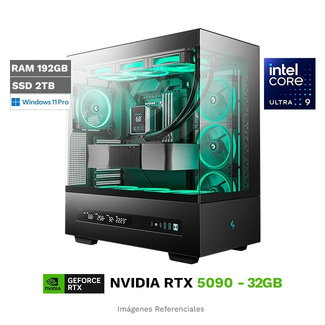 PC Magicstation CAD Force, Intel Core Ultra 9 285K Hasta 5.7 GHz, RAM 192 GB, MB Z790, SSD 2TB, 32GB NVIDIA GeForce RTX 5090, Water Cooling, Wi-Fi 7, Windows 11 Pro