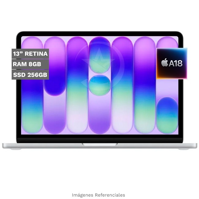 Laptop Apple MacBook Neo 13 A18 Pro, RAM 8GB, SSD 256GB, LED 13" Liquid Retina (2408x1506), Peso 1.23 Kg, MacOS (Silver)