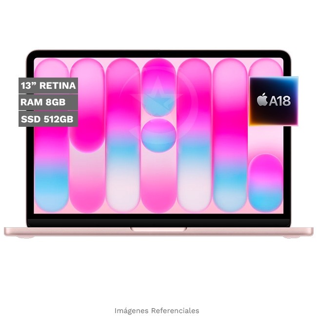 Laptop Apple MacBook Neo 13 A18 Pro, RAM 8GB, SSD 512GB, LED 13" Liquid Retina (2408x1506), Touch ID, Peso 1.23 Kg, MacOS (Blush)