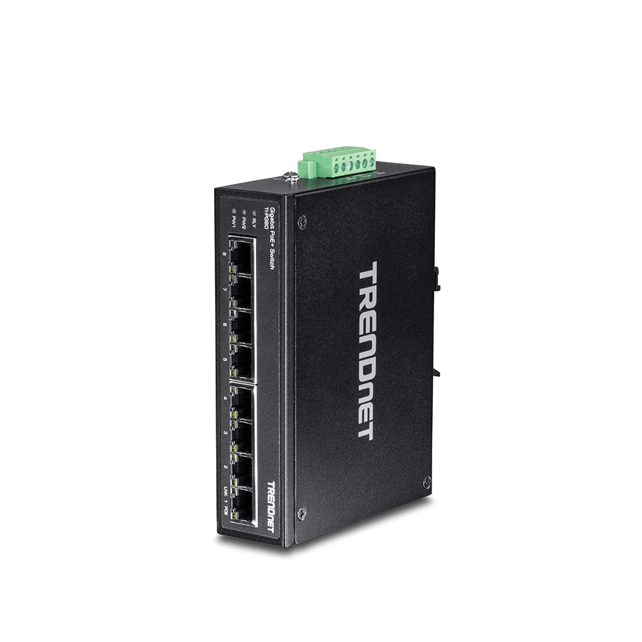 Switch industrial TRENDnet de 8 puertos Gigabit PoE+ | TI-PG80