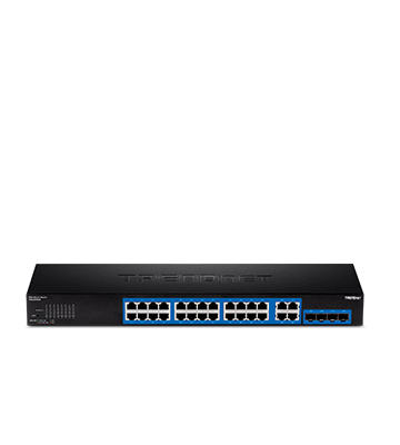 Switch Administrable TRENDnet de 28 puertos gigabit y 4 SFP | TEG-284WS