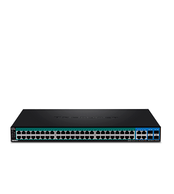 Switch Administrable TRENDnet de 48 puertos PoE+ 370W 4 gigabit y 4 SFP | TPE-5240WS