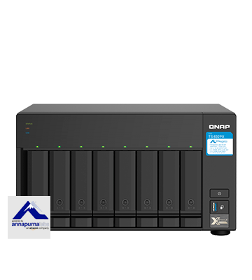Servidor NAS QNAP de 8 bahías tipo torre, 4-core 1.7GHz 4GB RAM | TS-832PX-4G