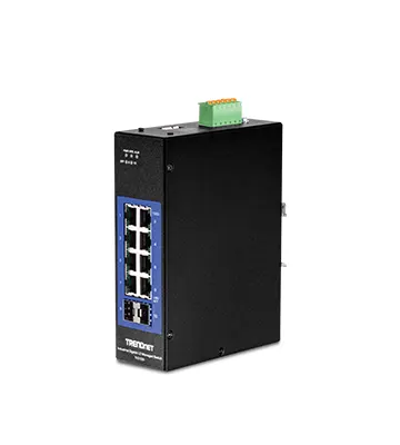 Switch industrial L2 TRENDnet de 8 puertos Gigabit y 2 SFP | TI-G102i