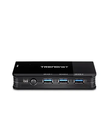 Switch TRENDnet de escritorio 4 puertos USB 3.1 para 4 computadoras | TK-U404