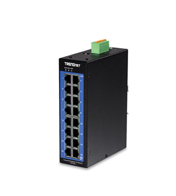 Switch industrial TRENDnet web smart de 16 puertos Gigabit | TI-G160I