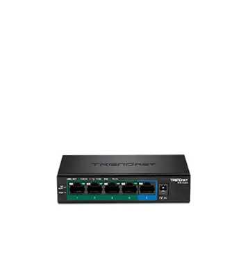 Switch de red TRENDnet de 5 puertos PoE+ Gigabit | TPE-TG52